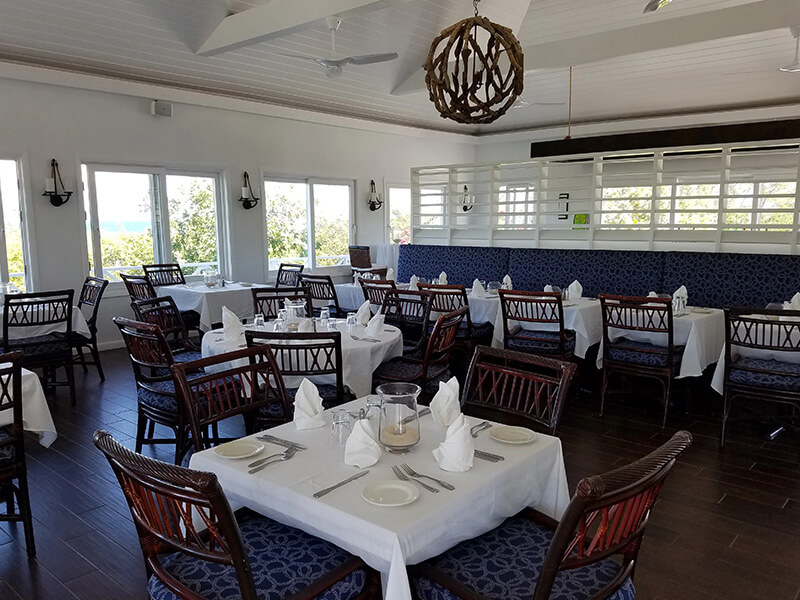 Any empty dining room, prepped and ready for service.